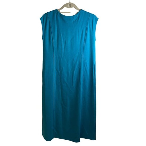 J Jill Womens Dress Size XS Blue Wearever Collection Midi Seam Detail New - Picture 7 of 9